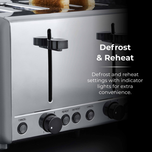 Tower Sera Grey 4 Slice Toaster